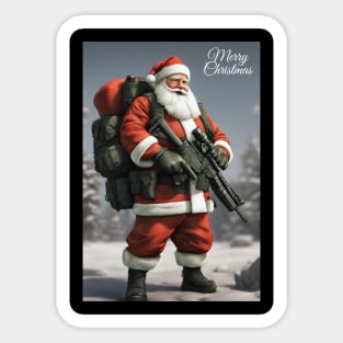 Tactical Santa Sticker